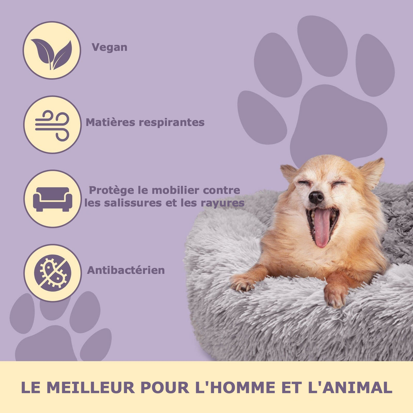 Nid de Velours™ | Le lit pour animaux de compagnie confortable