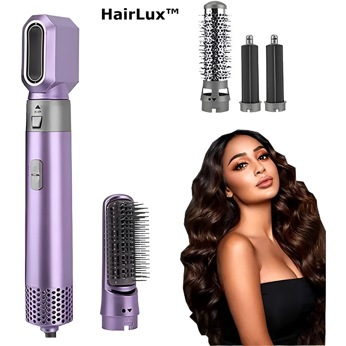 HairLux™ | MultiStyler 5 en 1 – L’outil ultime pour des coiffures impeccables ✨