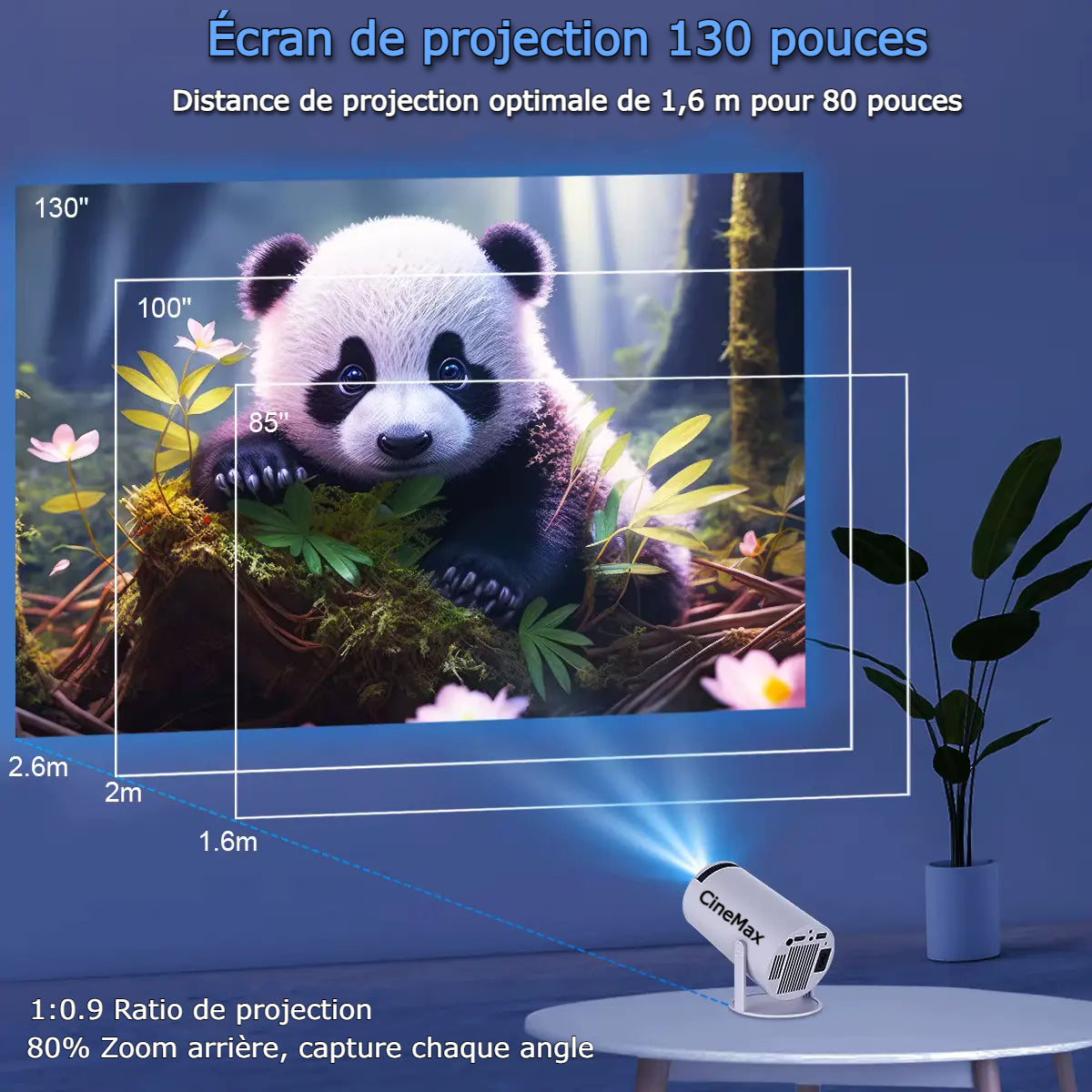 CINEMAX | Projecteur TV, 4K, Android 11, Wifi 6