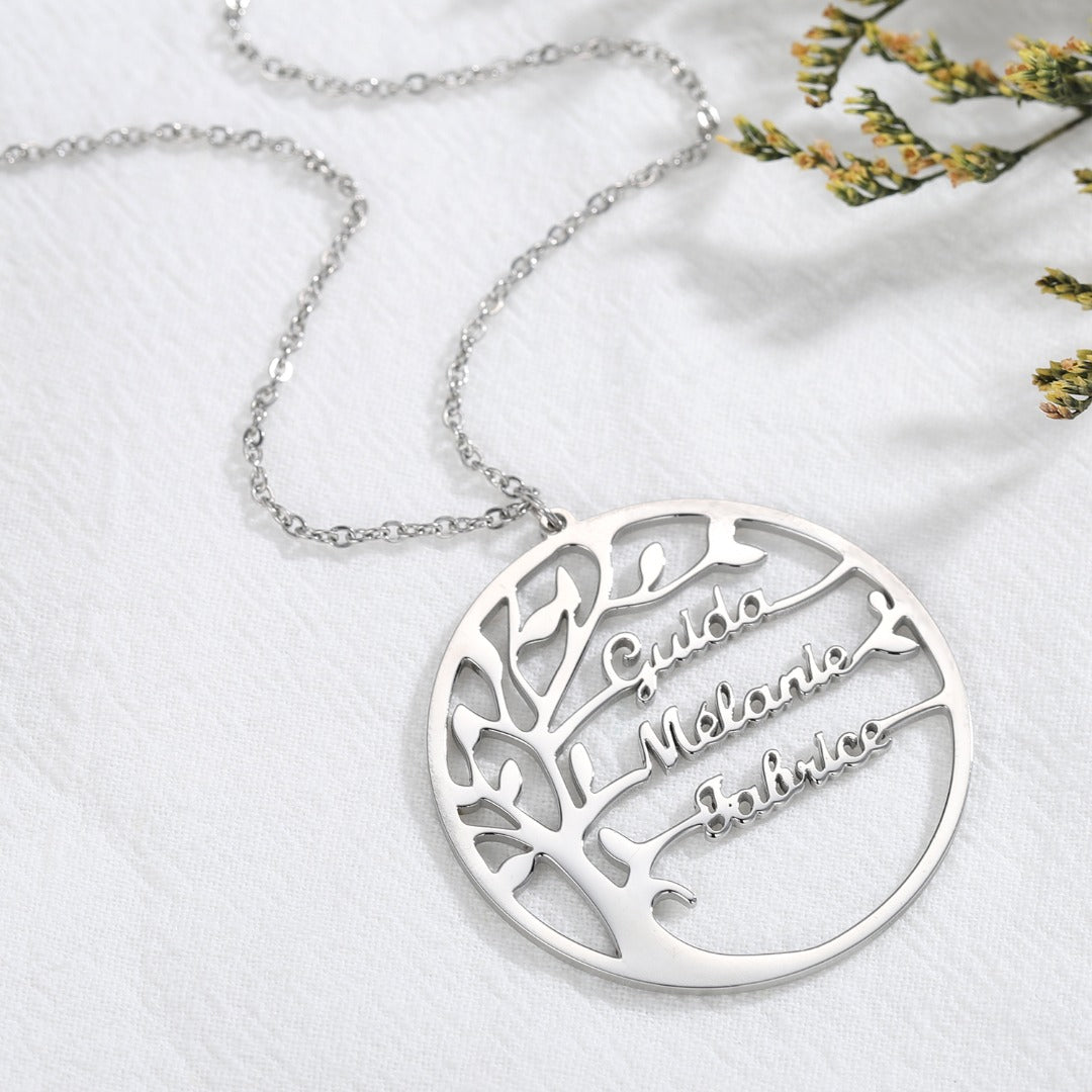 Raffaella™ | Collier Arbre Généalogique Gravé